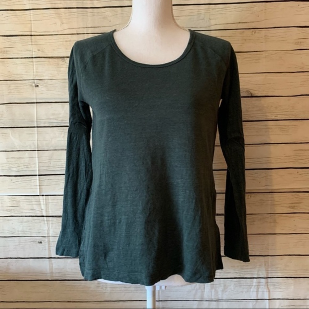 Madewell Long Sleeve Slit Side Tee - Picture 1 of 7